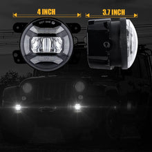 Load image into Gallery viewer, FOG Lights 'KONG' 4" LED with DRL for Wrangler JK JKU JL Gladiator (pair)