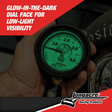 Load image into Gallery viewer, LONGACRE Racing Deluxe 2.5" Tyre Pressure Gauge - Analogue (0-4 bar)