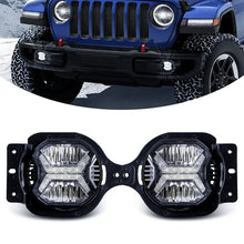 Load image into Gallery viewer, FOG Lights 'Wind Tunnel' 4" LED WITH DRL for Wrangler JK JKU JL Gladiator (pair)