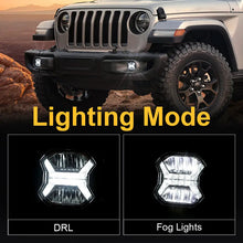 Load image into Gallery viewer, FOG Lights 'Wind Tunnel' 4" LED WITH DRL for Wrangler JK JKU JL Gladiator (pair)