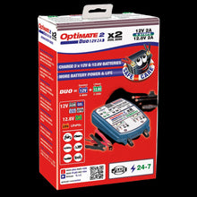 Load image into Gallery viewer, OPTIMATE 2 Duo - x2 DUAL Bank (Lithium / Standard) Car / Kart Battery Charger TM570