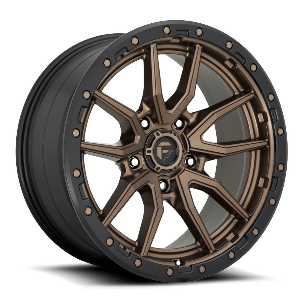 FUEL OFFROAD 'REBEL' D681 18" rims 6/139.7 9J +20 Bronze with Black Lip (for HILUX / RANGER / LC set of 4)