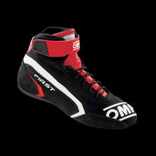 Load image into Gallery viewer, OMP 'FIRST' Circuit Racing Boots (Anthracite / Fluro Yellow) FIA 8856-2018