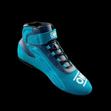 Load image into Gallery viewer, OMP KS-3 Kart Boots (Navy Blue / Cyan)