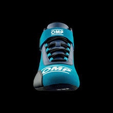 Load image into Gallery viewer, OMP KS-3 Kart Boots (Navy Blue / Cyan)