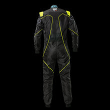 Load image into Gallery viewer, OMP KS-3X 'ART2' Kart Suit BLACK / FLURO YELLOW - Youth to Adult (Sizes 42-62)