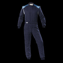Load image into Gallery viewer, OMP FIRST-S Circuit Race Suit - Blue Navy/Cyan (Sizes 44-64) FIA 8856-2018