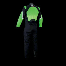 Load image into Gallery viewer, OMP KS-3 Kart Suit BLACK/FLURO GREEN - YOUTH (Sizes 120-160)
