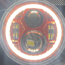 Load image into Gallery viewer, Headlights 'RED Avenger' LED DRL Halo for Wrangler JK JKU TJ (pair)