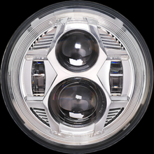 Load image into Gallery viewer, Headlights 'CHROME' Avenger LED for Wrangler JK JKU TJ (pair)