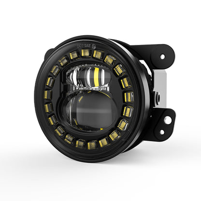 FOG Lights 'CLOCK' 4" LED with DRL for Wrangler JK JKU JL Gladiator (pair)
