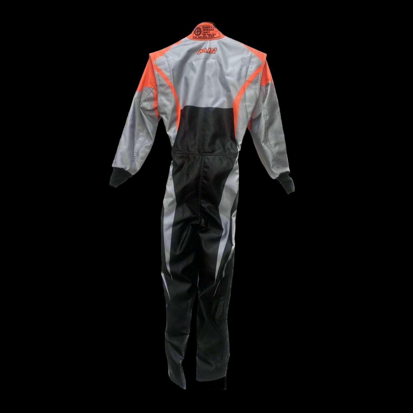 MIR 49-S Level 2 FIA Kart Suit (Grey/Black/Fluro Orange) - Size 34 (YOUTH)