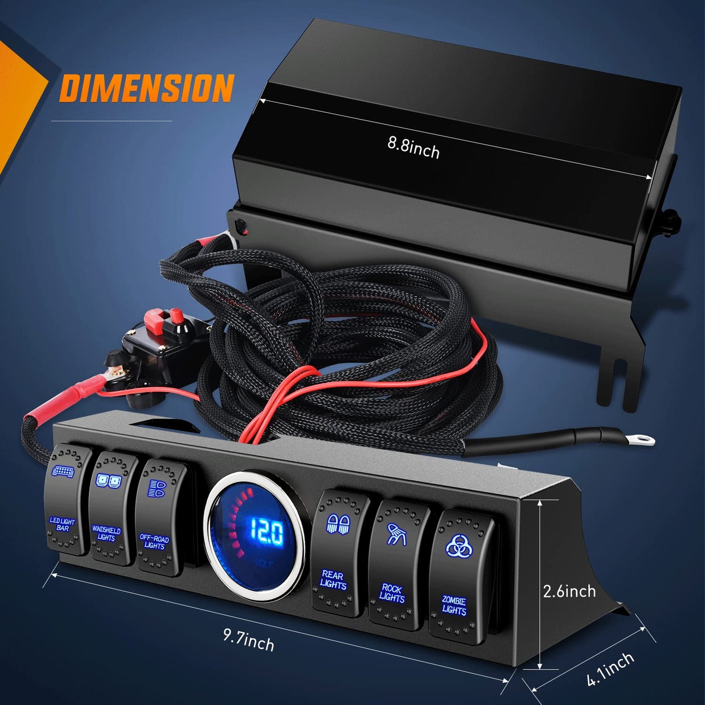 6-WAY Switch Control System for Jeep Wrangler 07-18 (100Amp max)