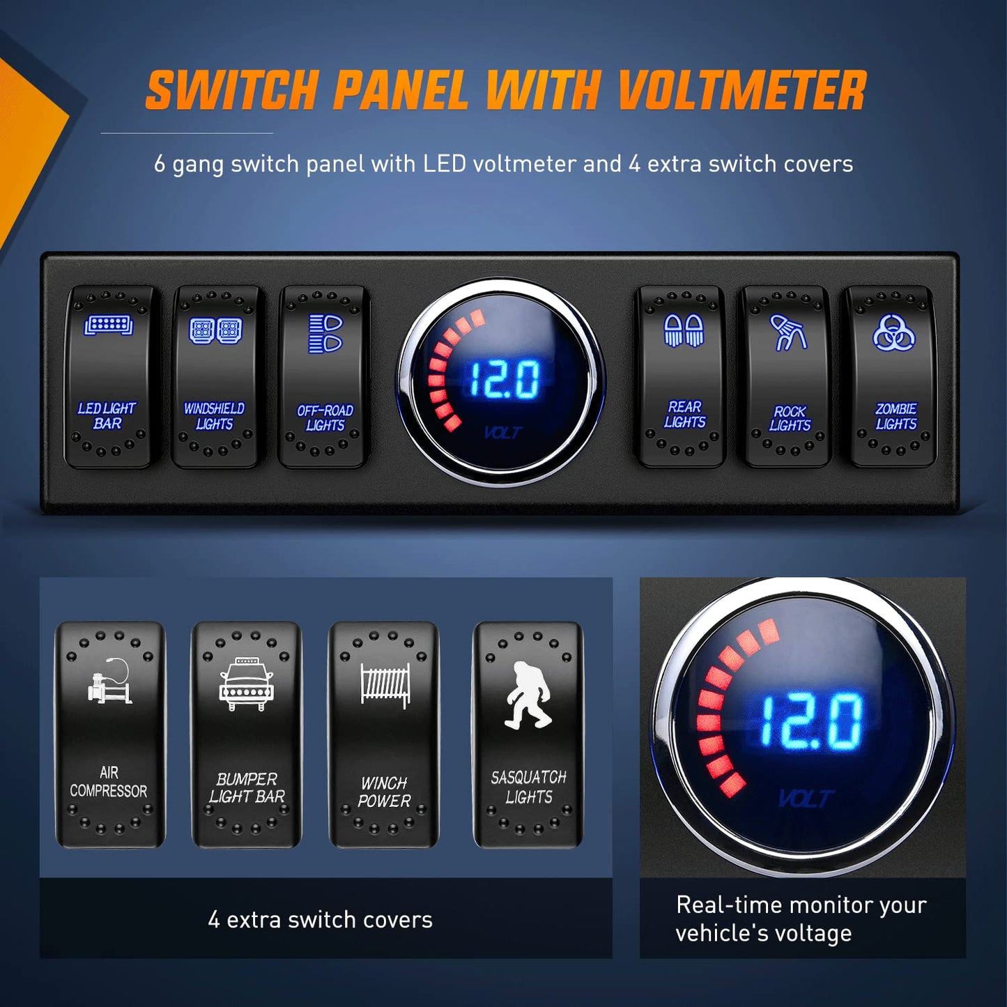 6-WAY Switch Control System for Jeep Wrangler 07-18 (100Amp max)