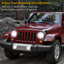 Load image into Gallery viewer, LED Headlights 'Dragons Eye' with DRL for Wrangler JK JKU TJ (pair) A+ 'OSRAM' LED
