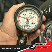 Load image into Gallery viewer, LONGACRE Racing Deluxe 2.5" Tyre Pressure Gauge - Analogue (0-4 bar)
