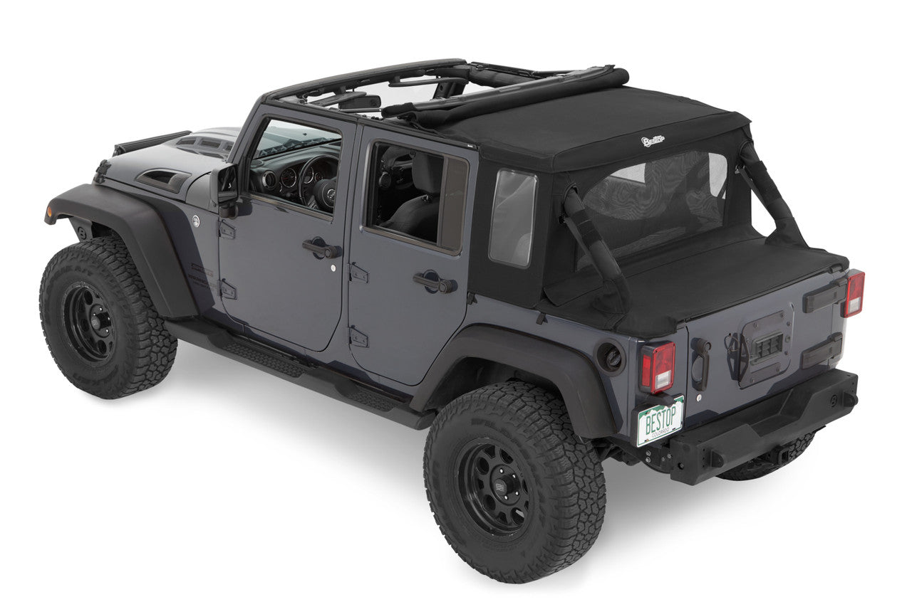 HALFTOP Soft Top with SUNRIDER - for 4dr Wrangler JKU by Bestop