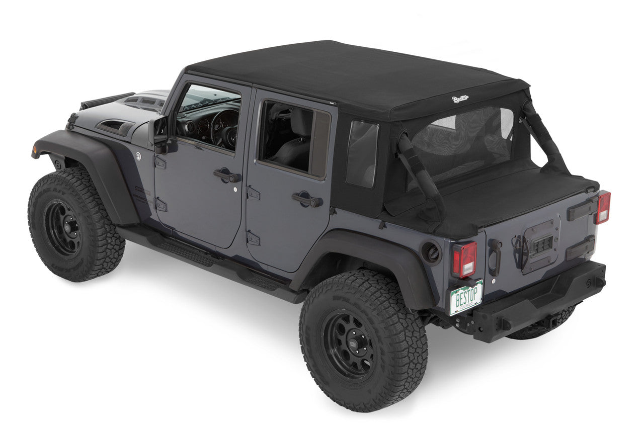 HALFTOP Soft Top with SUNRIDER - for 4dr Wrangler JKU by Bestop