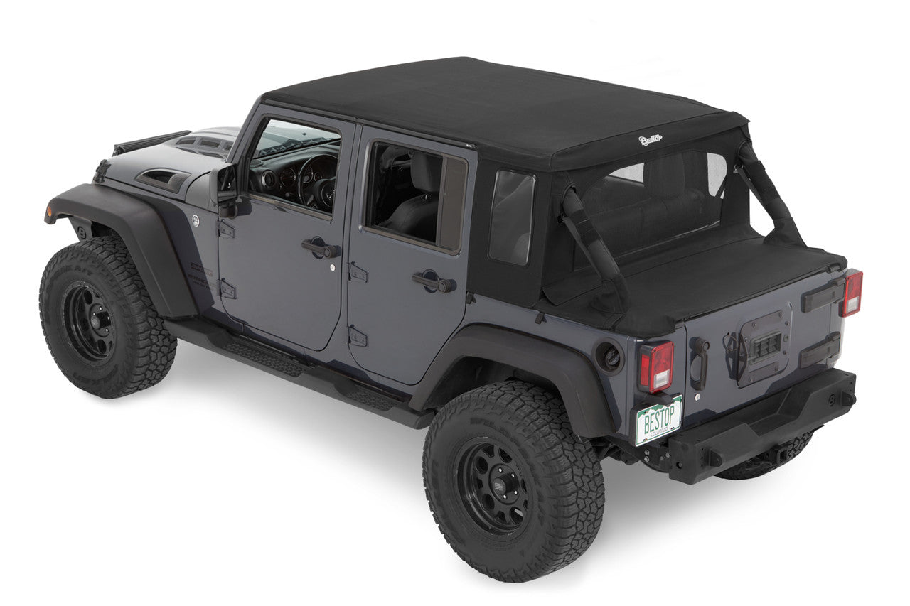 HALFTOP Soft Top with SUNRIDER - for 4dr Wrangler JKU by Bestop