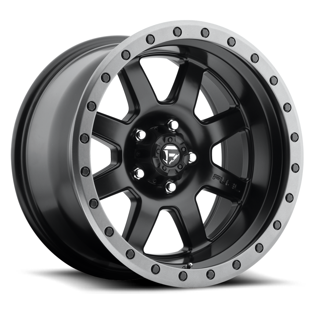 FUEL OFFROAD 'TROPHY' D551 18" rims for HILUX / RANGER 6/139.7 - Black with Anthracite Lip -12 (set of 4)
