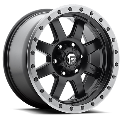 FUEL OFFROAD 'TROPHY' D551 18" rims for HILUX / RANGER 6/139.7 - Black with Anthracite Lip -12 (set of 4)