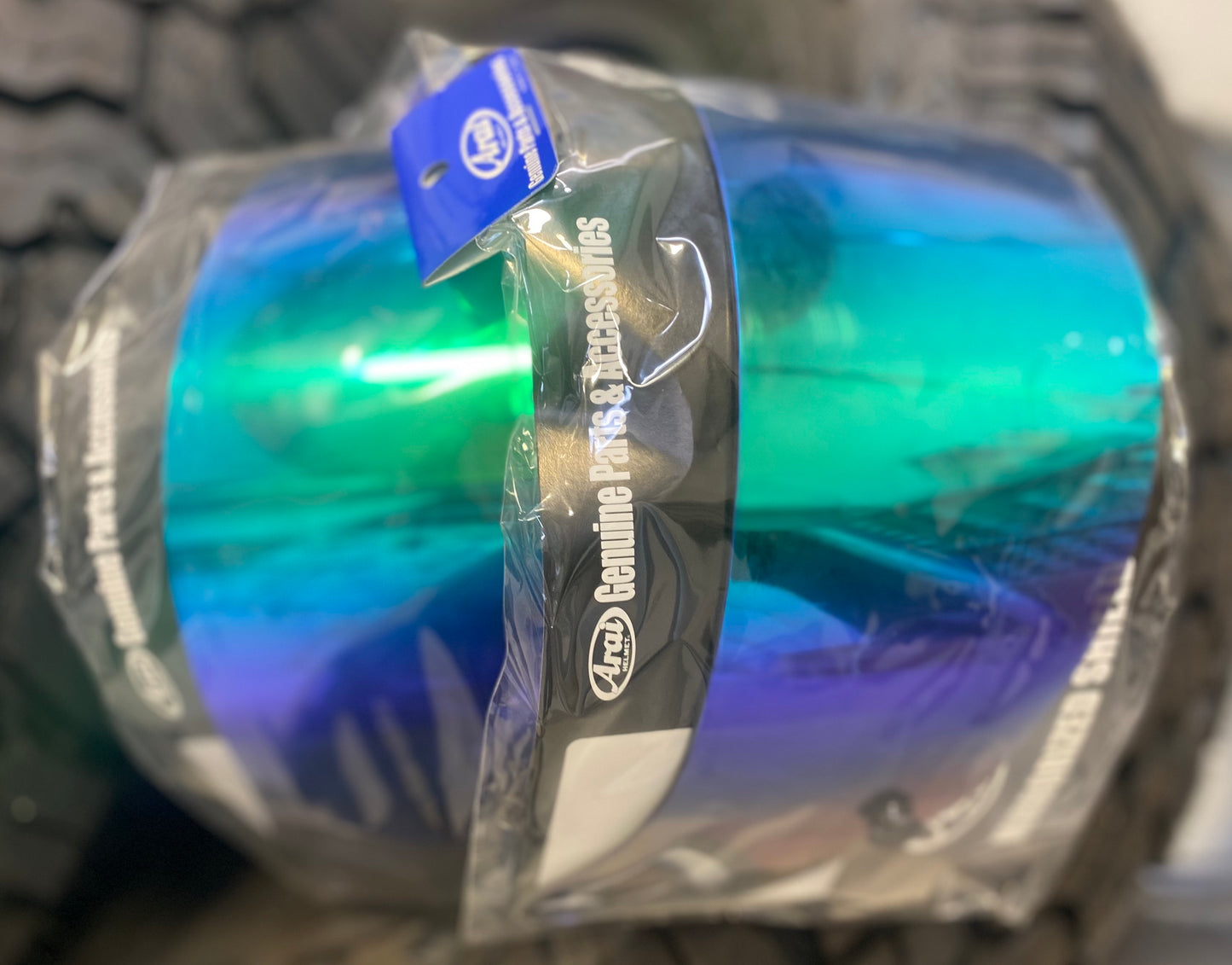 ARAI CK-6 Mirrorized Visor - Green Iridium