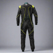 Load image into Gallery viewer, OMP KS-3X 'ART2' Kart Suit BLACK / FLURO YELLOW - Youth to Adult (Sizes 42-62)
