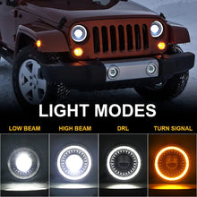 Load image into Gallery viewer, LED Headlights 'Dragons Eye'' for Wrangler JL with DRL (pair with JL Adaptors) A+ 'OSRAM' LED
