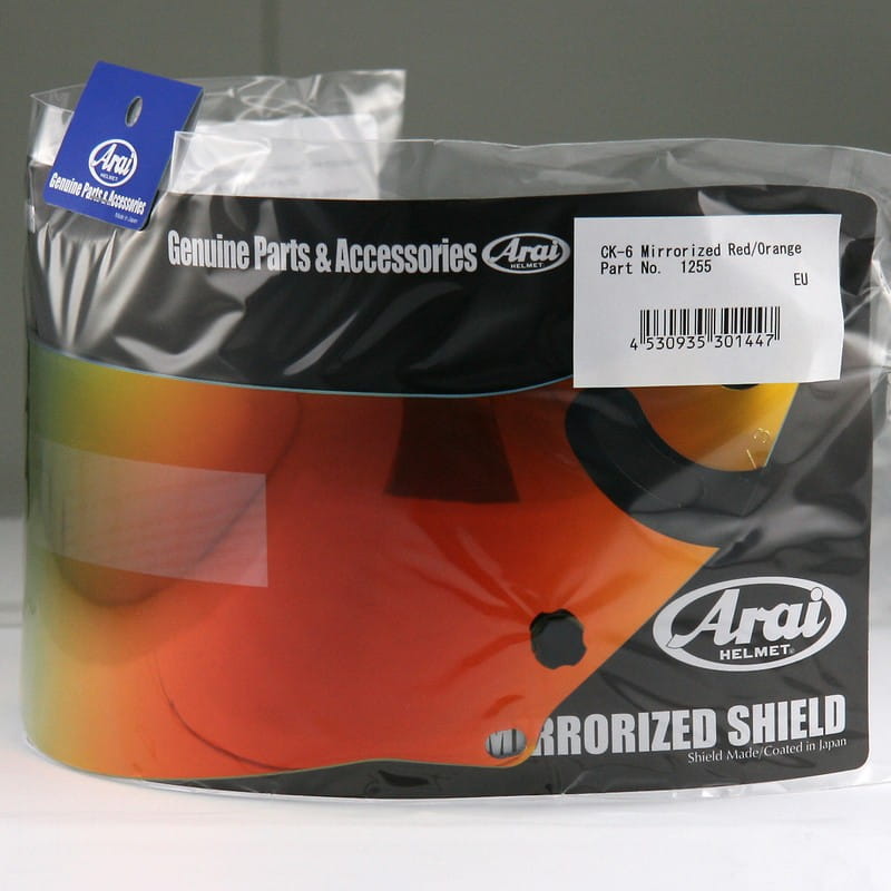 ARAI CK-6 Mirrorized Visor - Red/Orange Iridium