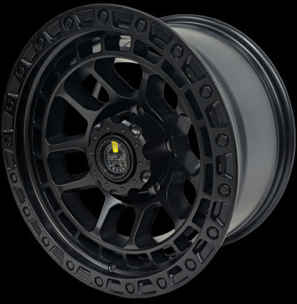(Set of 5) AMERICAN OUTLAW 'GIBB' 17" 9J - for Landcruiser 5x150 (-12) Matt Black Rims