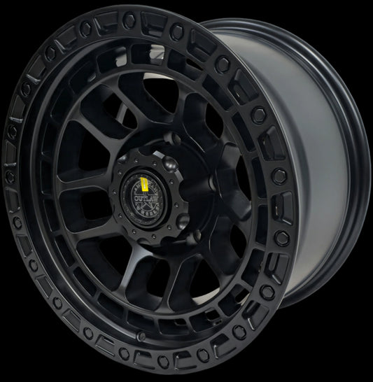 (Set of 5) AMERICAN OUTLAW 'GIBB' 17" 9J - for Landcruiser 5x150 (-12) Matt Black Rims