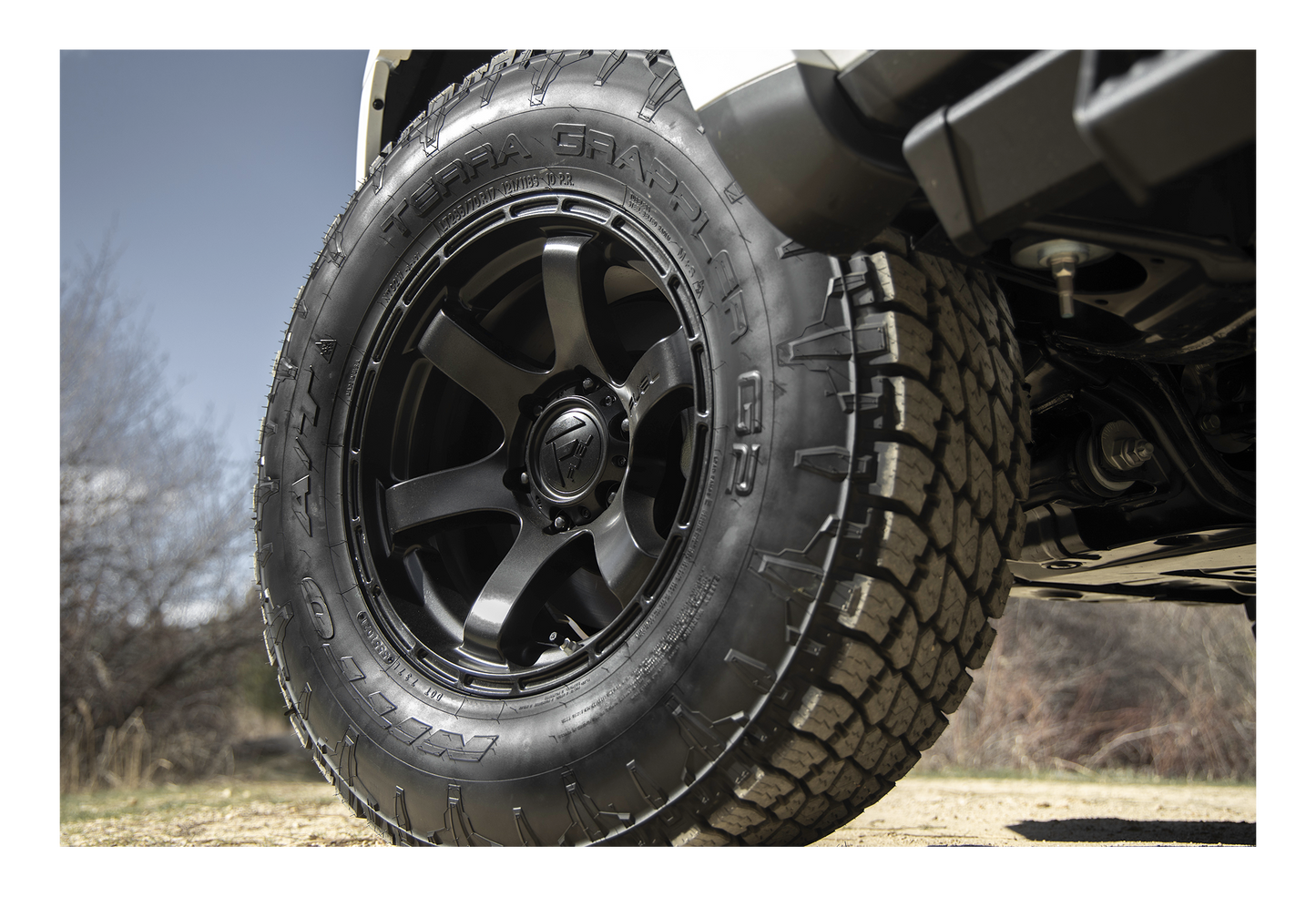 FUEL OFFROAD 'RUSH' D766 17" Rims for Hilux / Ranger / LC - Satin Black (1790 6/139.7 +1) set of 4