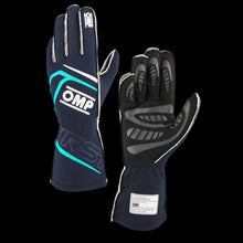 Load image into Gallery viewer, OMP 'FIRST' Circuit Racing Gloves - BLACK / FLURO YELLOW (FIA 8856-2018)
