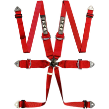 Load image into Gallery viewer, TRS 6 Point 'Magnum' Race Harness / Belts (FIA Homologated) - Red
