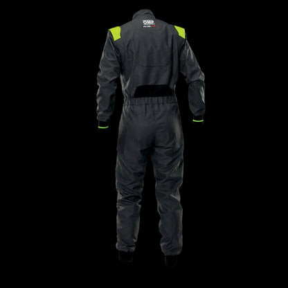 OMP KS-4 Kart Suit 2026 ANTHRACITE/ FLURO YELLOW - KIDS (Sizes 120-160)