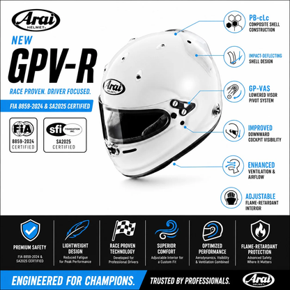 ARAI GPV-R Motorsport Race Helmet (White)