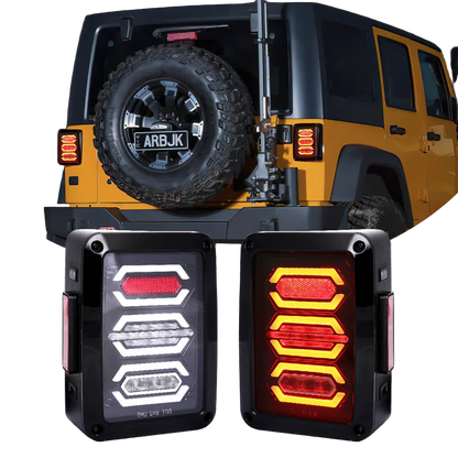 TAIL LIGHTS - HEX LED replacement for Wrangler JK JKU (pair)