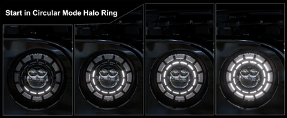 LED Headlights 'GALAXY' with DRL for Wrangler JL (pair with JL Adaptors) A+ 'PHILIPS' LED