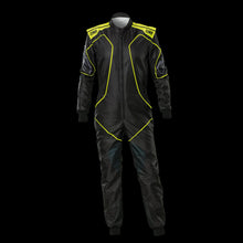 Load image into Gallery viewer, OMP KS-3X 'ART2' Kart Suit BLACK / FLURO YELLOW - Youth to Adult (Sizes 42-62)
