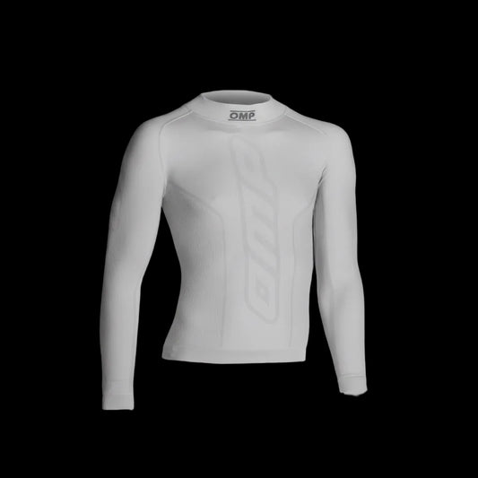 OMP KS Karting Long Sleeved Underwear Top - WHITE