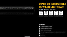 Load image into Gallery viewer, VIPER 20" Single Row Light Bar - 20X5w Osram with harness by LIGHTFORCE
