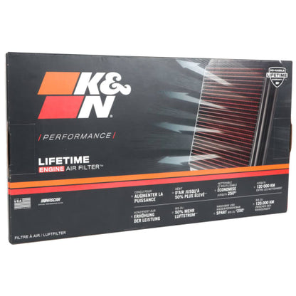 K&N REPLACEMENT AIR FILTER for JEEP Wrangler JL / Gladiator 2018+ 3.6/2.0/2.2L (33-5076)
