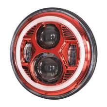 Load image into Gallery viewer, Headlights 'RED Avenger' LED DRL Halo for Wrangler JK JKU TJ (pair)
