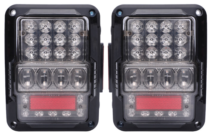 TAIL LIGHTS - SPIDER EYES LED replacement for Wrangler JK JKU (pair)