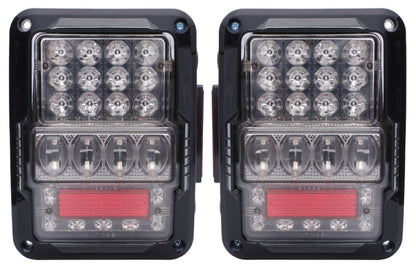 TAIL LIGHTS - SPIDER EYES LED replacement for Wrangler JK JKU (pair)