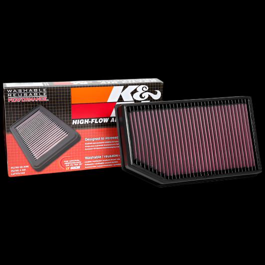 K&N REPLACEMENT AIR FILTER for JEEP Wrangler JL / Gladiator 2018+ 3.6/2.0/2.2L (33-5076)