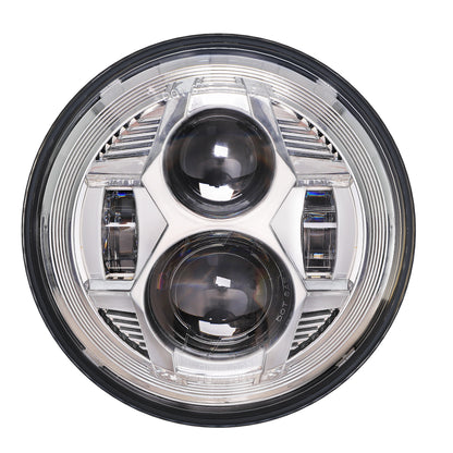 Headlights 'CHROME' Avenger LED for Wrangler JK JKU TJ (pair)