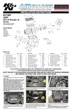 Load image into Gallery viewer, K&amp;N PERFORMANCE COLD AIR INTAKE / INDUCTION SYSTEM for JEEP Wrangler JK 2012+ 3.6L (63-1581)
