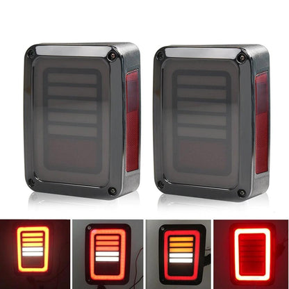 TAIL LIGHTS - DARK STRIPE LED replacement for Wrangler JK JKU (pair)
