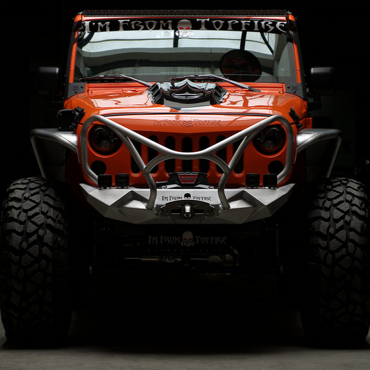 Topfire FURY II with Guard Aluminium Alloy Front Bumper for Wrangler JK JKU